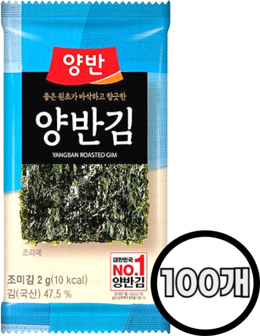 동원 양반김 도시락김, 100개