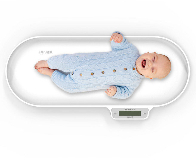 아이리버 신생아 체중계 디지털 유아 반려동물 애완견 몸무게 측정기 IA-SC11, 1개, 화이트
