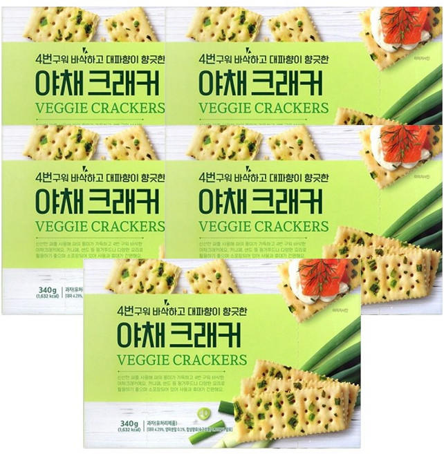 대파향 야채 크래커, 5개, 340g