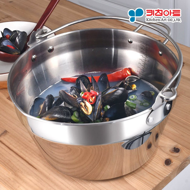 키친아트 인덕션 스텐 잼팟 소스냄비 잼만들기, 키친아트잼팟30cm
