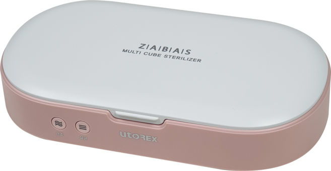 유토렉스 UV살균기 UM-2020 자외선살균기 자외선소독기 마스크살균기 마스크소독기 휴대폰살균기uvc살균기 스마트폰살균기, 핑크