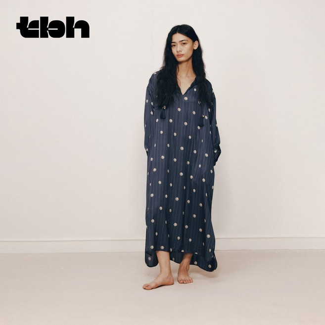 [tbh] Urban Junglee 스타라이트 새틴 롱 셔츠 원피스 잠옷 여성 홈웨어 원마일웨어 외출 가능