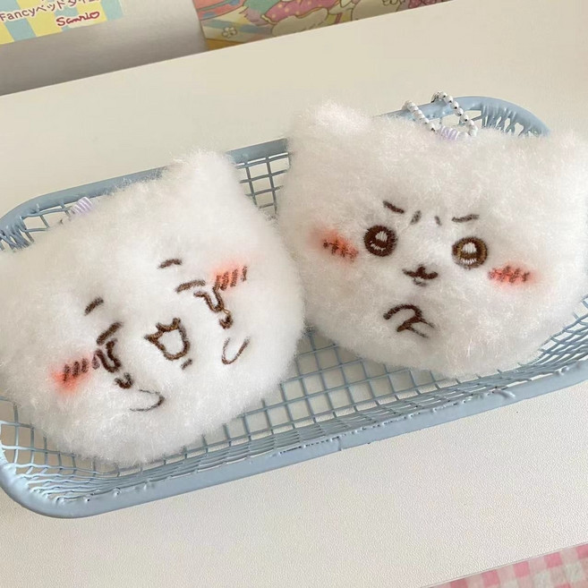 치이카와 인형 키링 먼작귀 가방고리 백꾸 폰꾸 에어팟, 화난얼굴, 1개