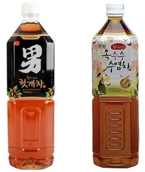 광동 옥수수수염차 1.5L 6개+ 헛개차1.5L 6개 총12개, 1세트