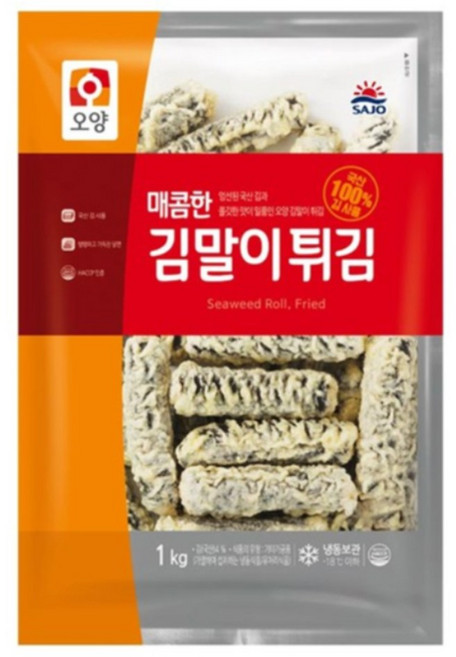 사조 매콤한 김말이 튀김 1kg+1kg, 1kg, 2개