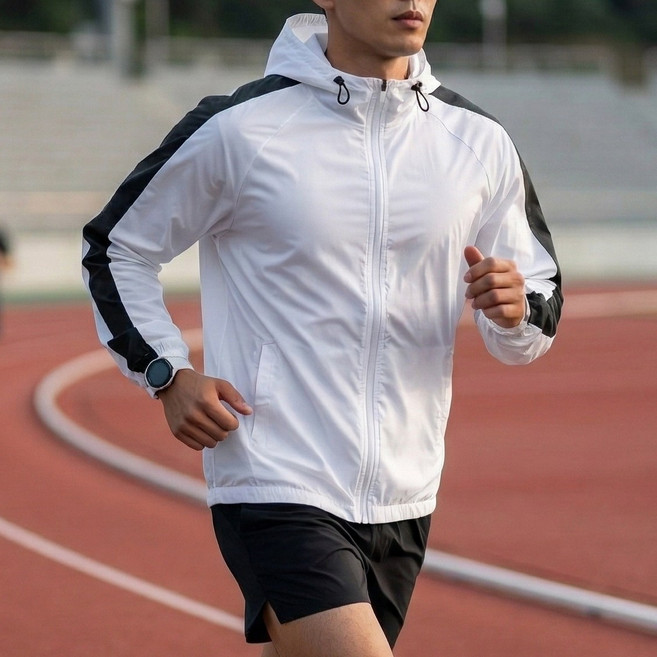 66inch 경량 축구 바람막이 러닝 후드 점퍼