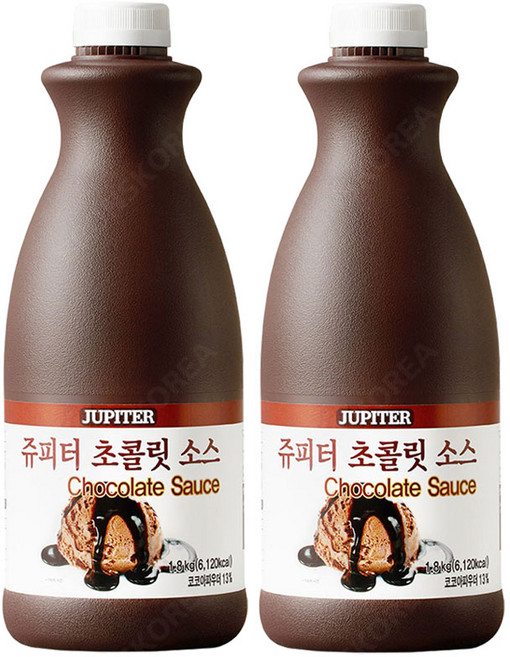 쥬피터 초콜릿 소스, 2개, 1.8kg