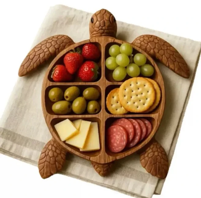 새로운 문어 샤퀴테리 보드 독특한 크라켄 디자인 나무 서빙 트레이 플래터 고기 바다 테마 해산물 애호가, 옵션06) F