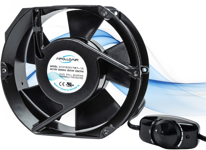 APOLLOAIR 高風量排風扇 可調速靜音設計 廚房浴室適用, 可自行安裝, A1V15C51TBT-1C