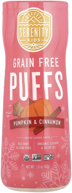 Serenity Kids 곡물 무함유 퍼프 호박 & 계피 42g(1.5oz), SerenityKids곡물무함유퍼프호박계피42g15oz, 42g, 1개 - 쿠팡