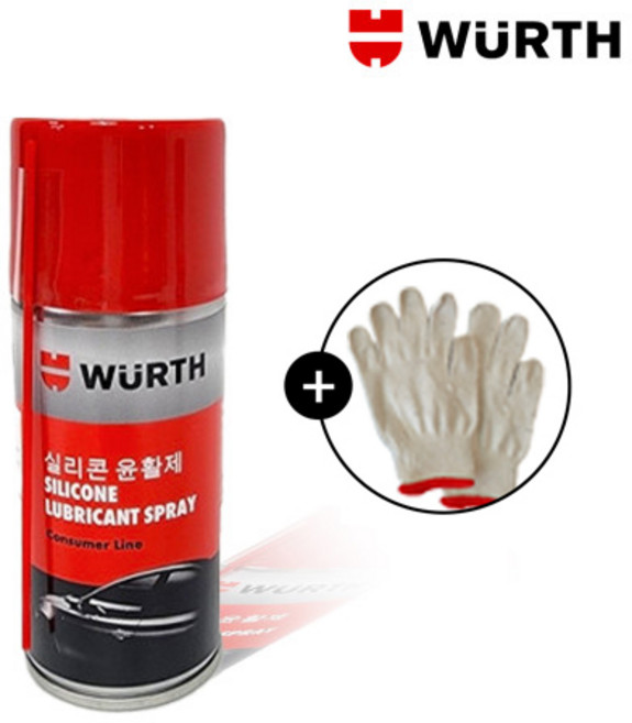 뷔르트 실리콘스프레이+장갑 SET, 1세트