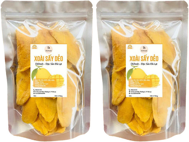 망고 100% 무설탕 건망고 베트남 DL FRESH 망고슬라이스, 2개, 500g