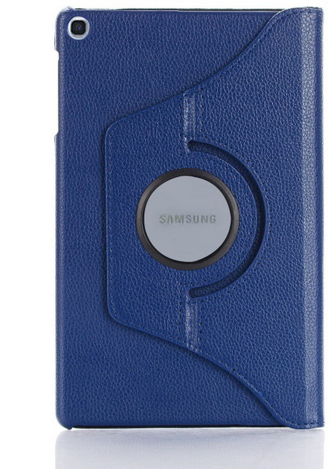 適用 iPad Pro 9.7 荔枝紋平板套 旋轉支架 全包外殼, 深藍色, 1個