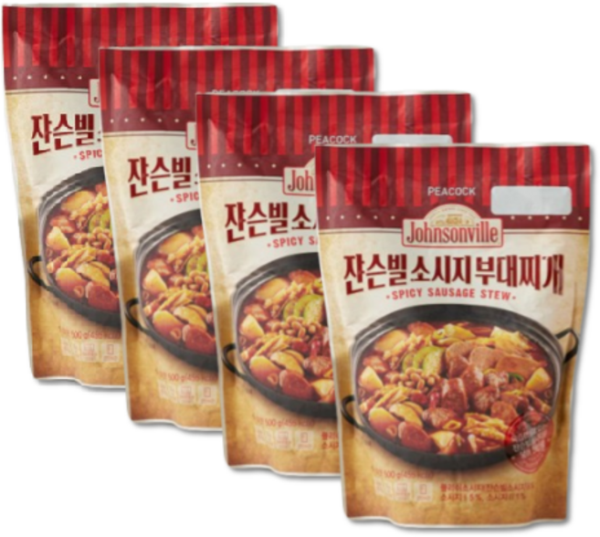 [피코크] 잔슨빌 부대찌개 500g x 4팩, 4개