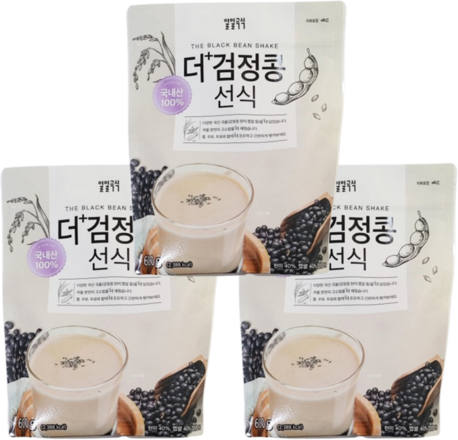 일일곡식 더 검정콩 선식, 3개, 600g