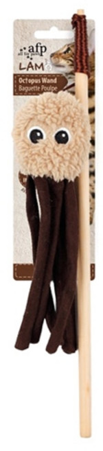 AFP 고양이 흥미유발 양모 문어인형 낚시대 BEIGE_2119, 1개