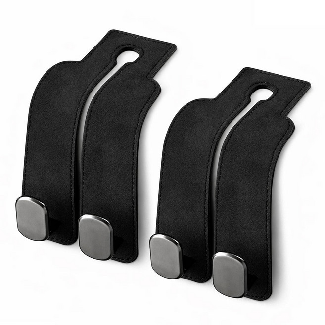 준랩 차량용 헤드 홀더 후크 가방 걸이 거치대, 블랙, 2개