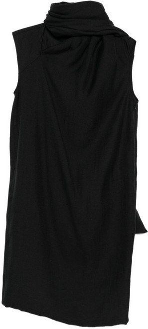 토템 카울 넥 민소매 드레스