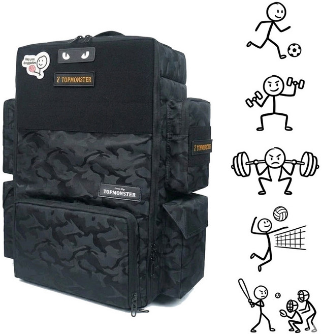 탑몬스터 대용량 55L 전술 택티컬 남성 백팩 밀리터리 여행용 가방 TM-BP01 PRO