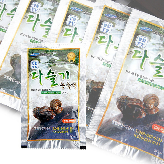 1급수 청정 강원도 동강에서 채취한 100% 자연산 순수 다슬기즙 다슬기엑기스 다슬기농축액, 100mlx30포