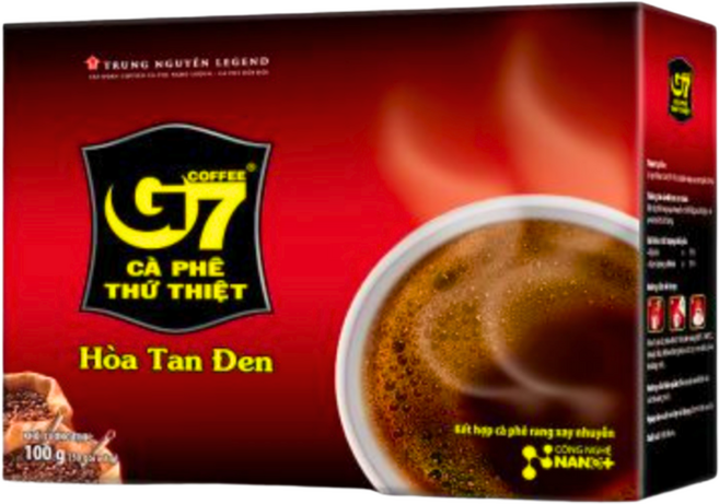 베트남 쭝웬 G7 블랙커피, 1박스, 50개입, 2g