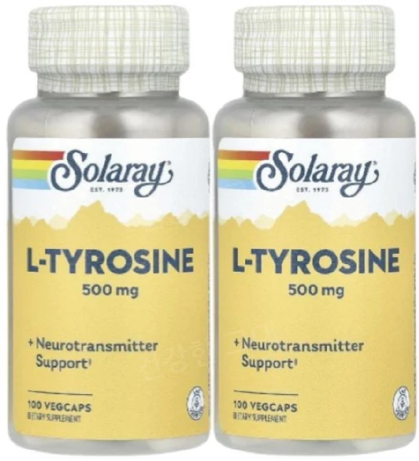 솔라레이 L 엘 티로신 타이로신 500mg 100캡슐 2개 Tyrosine, 100정 - 쿠팡