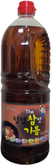 청정식품 식당용 향미유 참기름 더 참 맛기름 1.8L, 5개