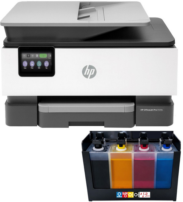 HP9120 잉크젯 Wifi 팩스 복합기 무한잉크 400ml HP9010 후속 가정용 사무용, HP9120 + 클로버 무한잉크 (400ml)