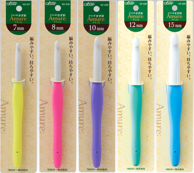 [크로바] 아뮤레 점보(JUMBO) 코바늘 7mm~15mm, 1개
