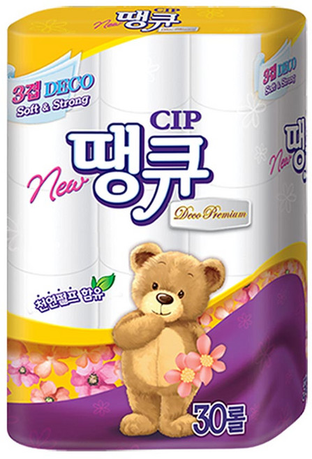 땡큐 화장지 30롤 2종 랜덤출고, 1개, 14m