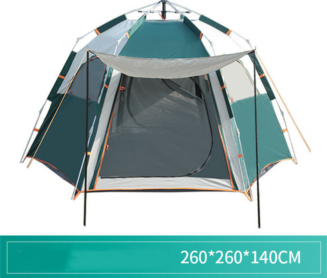 원터치자동텐트 오토6 육각텐트 240*240*135CM/260*260*140CM, 260CM, 녹색