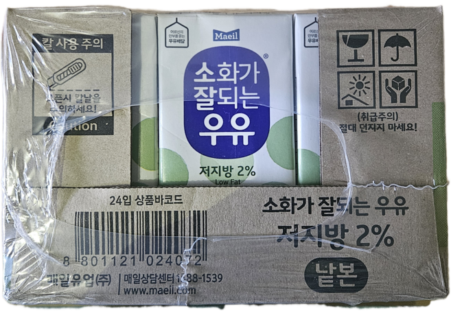 매일유업 소화가 잘되는 우유 저지방, 190ml, 24개