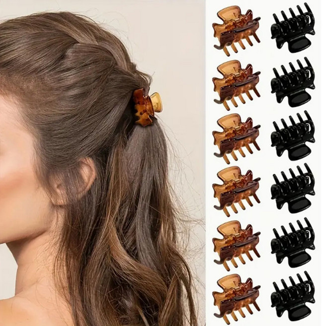 론조모니 고급 미니 기본 앞머리 고정핀 집게핀 12p 세트