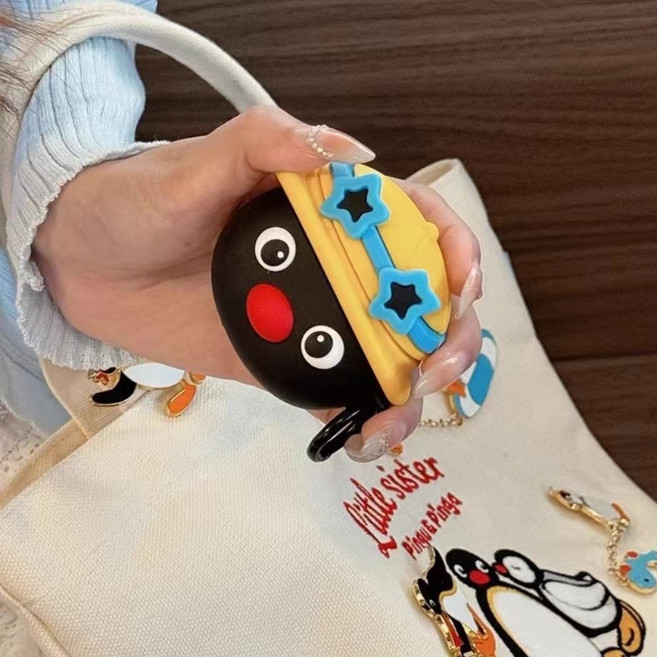 갤럭시 귀여운 버즈 실리콘 케이스 버즈3 버즈3프로 FE3, 1개, 핑구 유치원, 버즈3/프로3/FE3