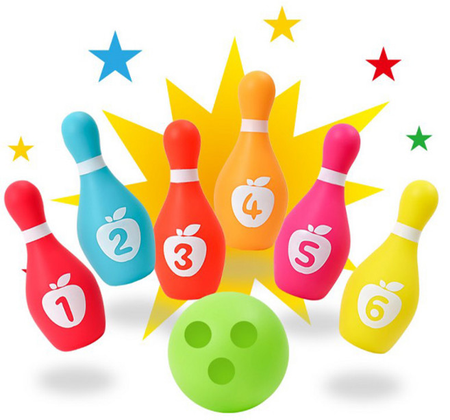 리틀히어로 말랑말랑 볼링 게임 놀이 아기 장난감 7P, 말랑말랑 볼링놀이 7P, 1개