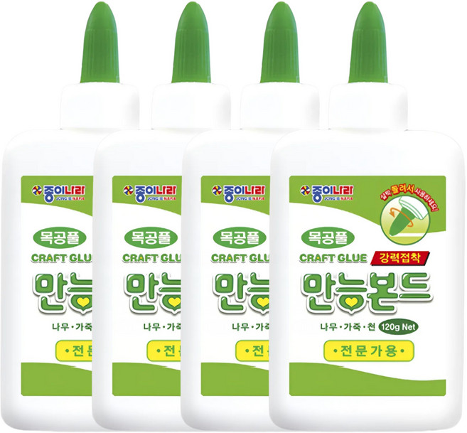 [오피스온] 종이나라 만능본드 120g X 4개세트, 1세트