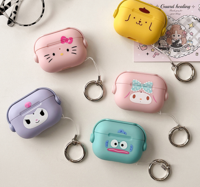쿠로미 키티 에어팟프로3 케이스 키링세트 한교동 4세대 산리오 퓨린 마이멜로디 전기종 1 2