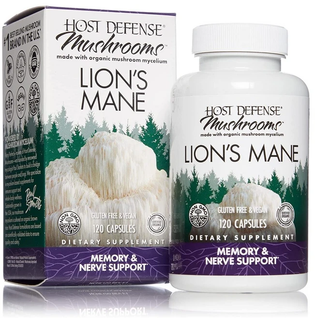 펑기 퍼펙티 Fungi Perfecti Host Defense 노루궁뎅이버섯 기억력 및 신경계 강화 베지 캡슐, 1개, 120정 - 쿠팡