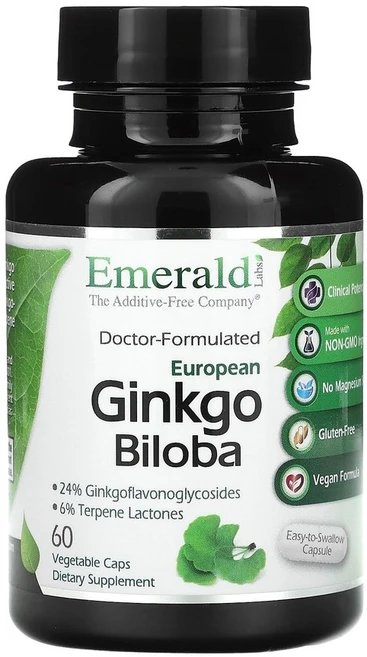 에메랄드 래보래토리즈 유러피안 징코 빌보아 60 베지캡슐, 1개, 60정 - 쿠팡