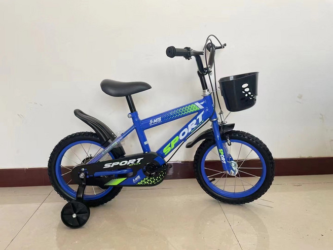 DIU 兒童自行車2-3-4-6-7-8-9歲男女小孩單車 腳踏車12寸14寸16寸, 1個, 1cm, 藍色:14寸