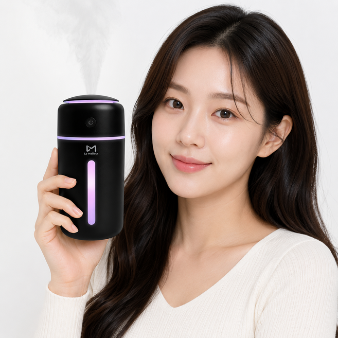 르메이어 미니 가습기, LMEA-HUM1(블랙), 블랙