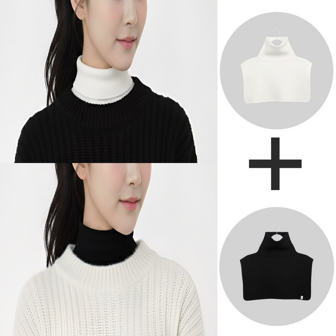 다온 레이어드 국산 면 페이크 목폴라 넥워머