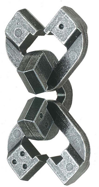 데블스 플랜 하나야마 캐스트퍼즐 6성 체인 하즈루, 블랙, 3피스, 1개