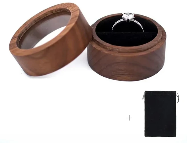 쿠쿠스토어 사자 정의 로고 Walunt 반지 상자 조각 결혼식 제안 약혼 라운드 이름 및 날짜, 01 Logo(send to seller), 06 B-1-Black