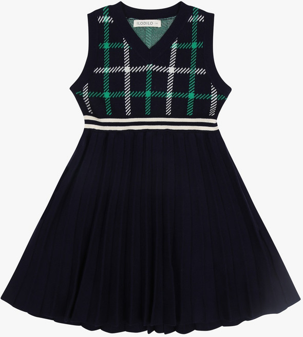 [일로딜로]NC청주점##70%할인##말랑체크플리츠원피스 IDOW2410Z