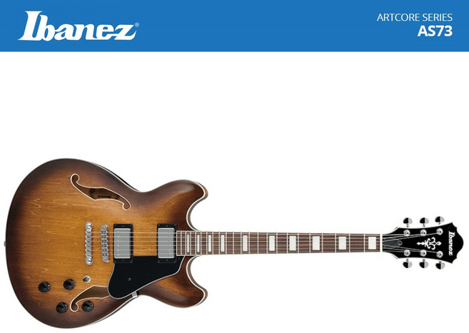 [IBANEZ] 아이바네즈 일렉기타 ARTCORE 시리즈 AS73 타바코 브라운 / IBANEZ AS73 TOBACCO BROWN [IBEG-317-TBC], 1개