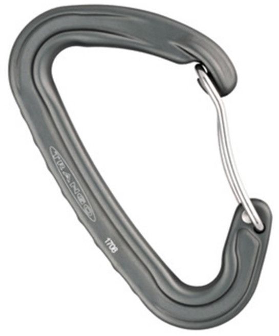 열간단조 공법으로 중량을 최소화한 트랑고 D형 카라비너 스파인 와이어 벤트 암벽장비 클라이밍, 1개