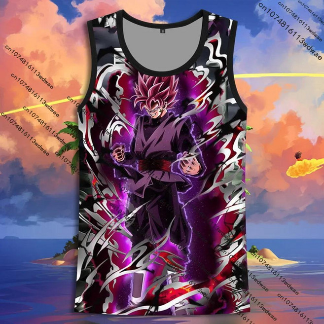 손오공 베지터 드래곤볼 탱크탑 테마 애니메이션 전시 특별 의류 프린트 캐주얼 스포츠 농구 조끼, 1개, 색상: 9. 8.12.3 / 크기: K. 4XL