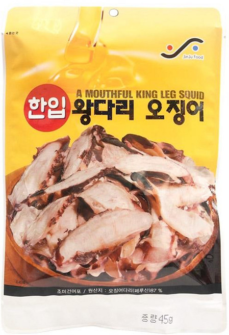 한입왕다리오징어 45G/진주식품-8개, 8개
