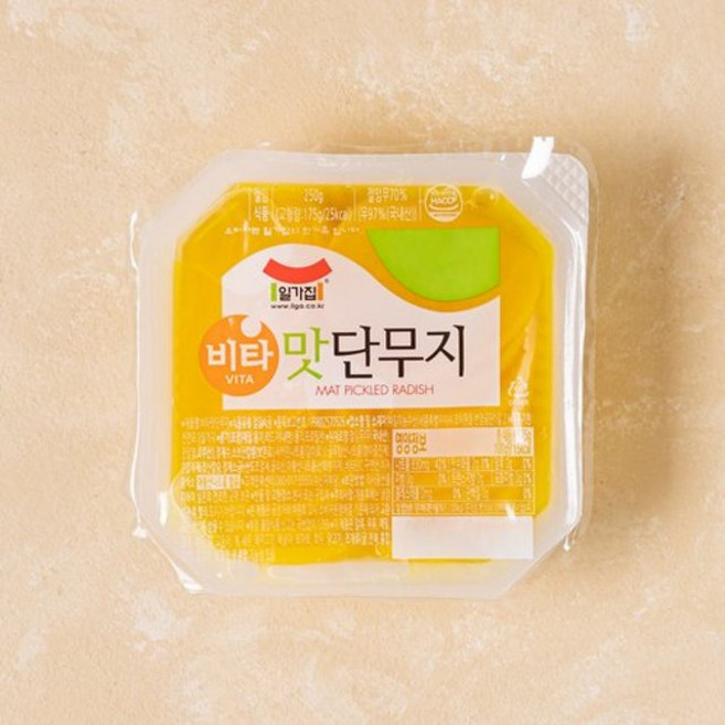 일미농수산 일가집 비타맛단무지 250g 18팩 1박스, 18개